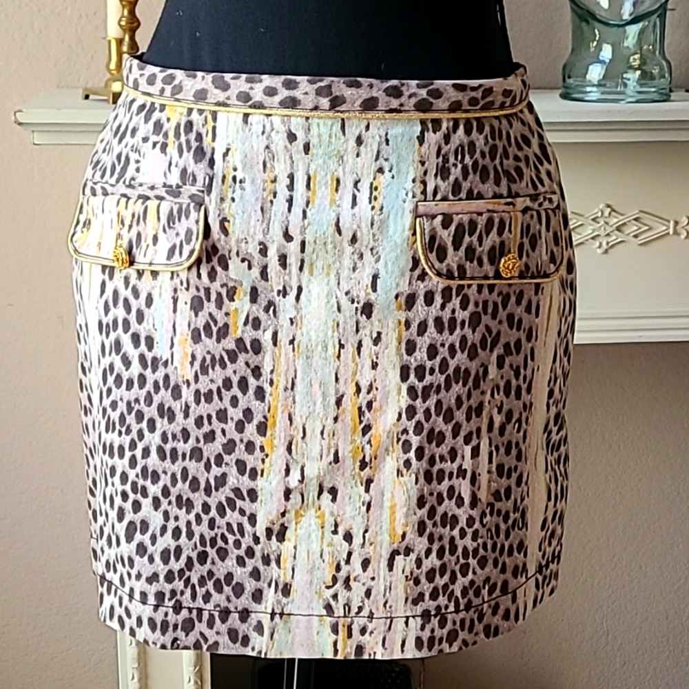 * Vintage Just Cavali Animal Print Mini Skirt